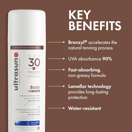 Ultrasun Body Tan Activator SPF30 150ml - Sun Protection Lotion - UVA UVB Sunscreen - Damaged Box