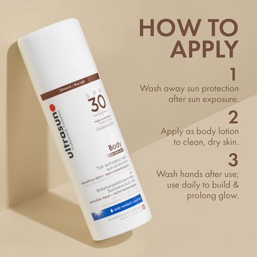 Ultrasun Body Tan Activator SPF30 150ml - Sun Protection Lotion - UVA UVB Sunscreen - Damaged Box