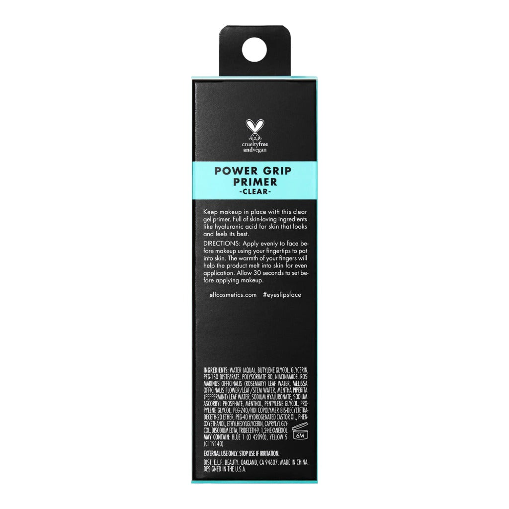 e.l.f. Power Grip Primer - Hydrating Gel Face Primer - Smoothing & Gripping Makeup Base - 24 ml Clear - Damaged Box
