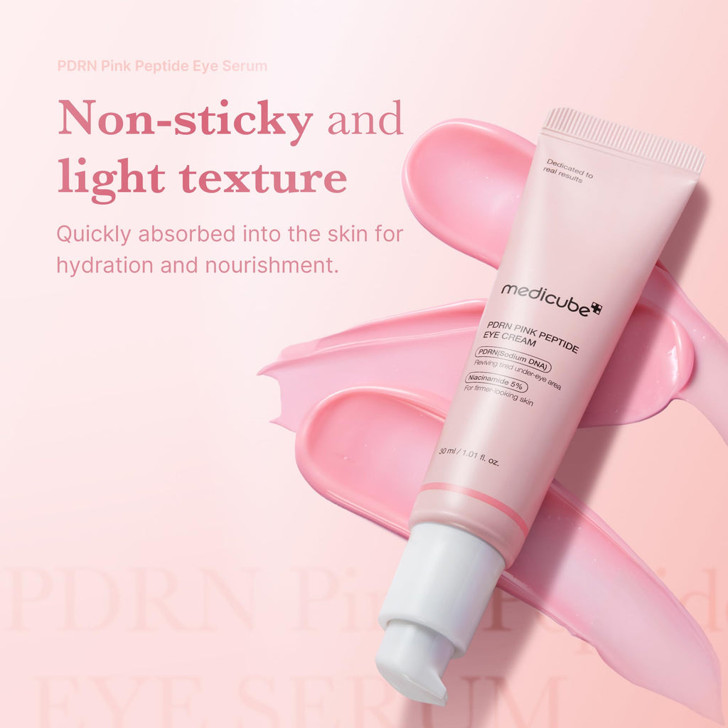 medicube Eye Serum - Salmon DNA PDRN & Pink Peptides - Anti-Aging Hydrating Under Eye Treatment - 15ml - Damaged Box