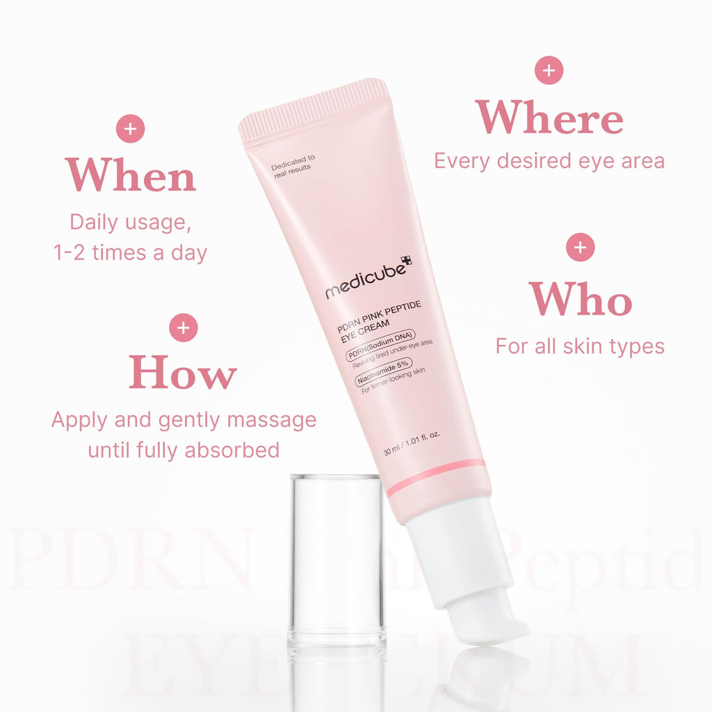 medicube Eye Serum - Salmon DNA PDRN & Pink Peptides - Anti-Aging Hydrating Under Eye Treatment - 15ml - Damaged Box