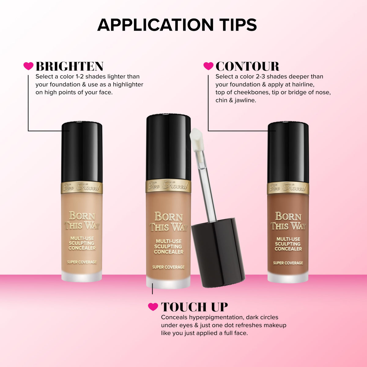 Too Faced Born This Way Super Coverage Multi-Use Concealer - Almond - Full Coverage, Oil-Free, Long-Lasting, Hydrating - New