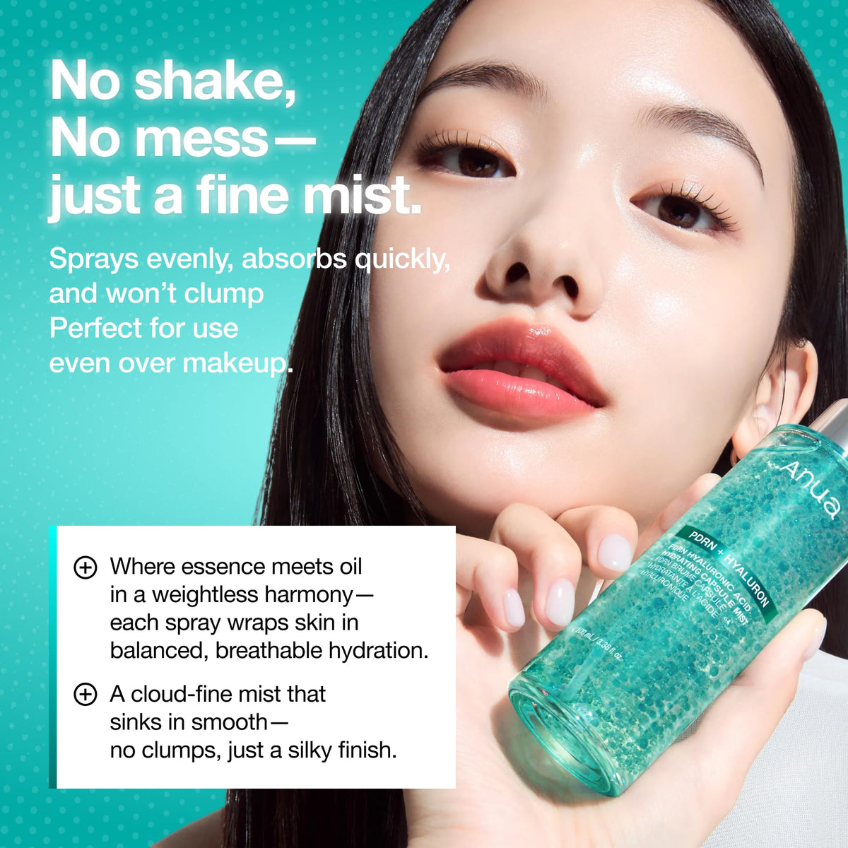 Anua PDRN Collagen Glow Facial Serum Spray - Hydrating Face Mist 100ml - Korean Skincare - New