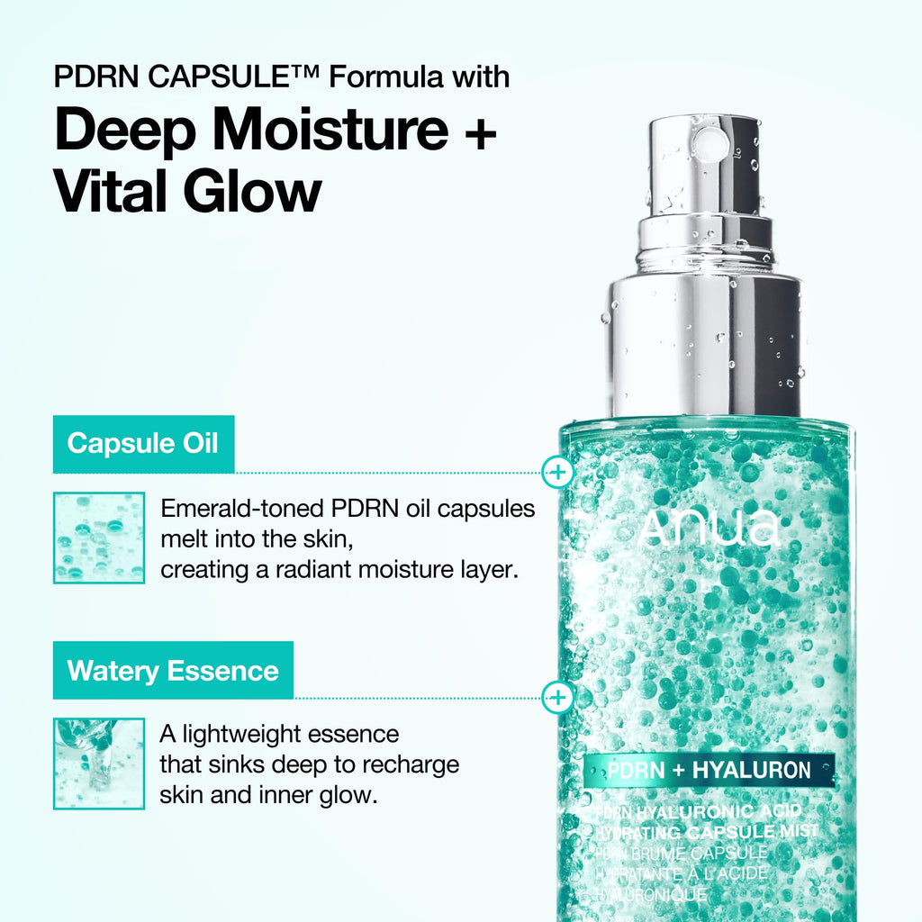 Anua PDRN Collagen Glow Facial Serum Spray - Hydrating Face Mist 100ml - Korean Skincare - New