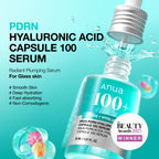 Anua PDRN Hyaluronic Acid Capsule 100 Serum - Korean Skincare Face Serum 30ml - Hydrating Anti-Aging Facial Treatment - New