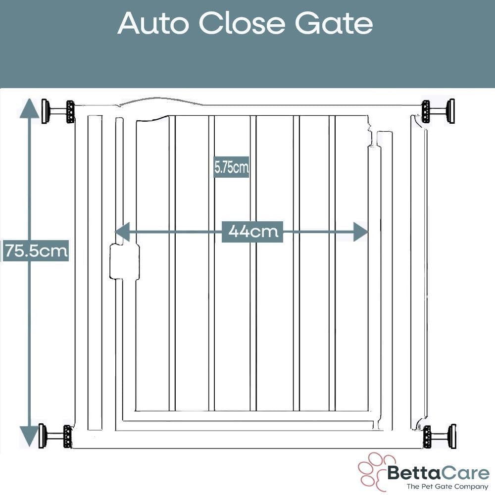 Safetots Pressure Fit Stair Gate - Auto Close Baby Safety Barrier - Narrow 68.5-75cm - White Toddler Pet Gate - New