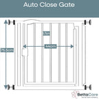 Safetots Pressure Fit Stair Gate - Auto Close Baby Safety Barrier - Narrow 68.5-75cm - White Toddler Pet Gate - New