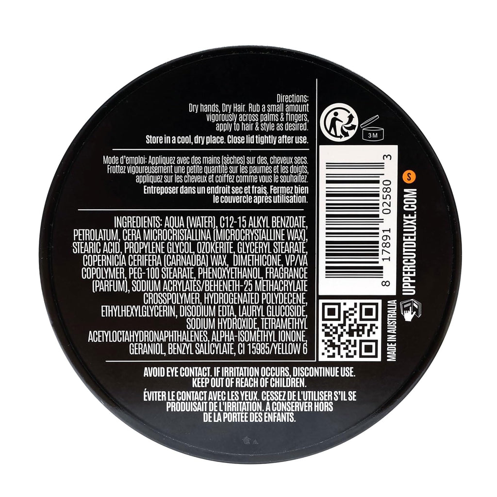Uppercut Deluxe Texture Cream - Reworkable Hold - Matte Finish - 100g Hair Styling Wax - Damaged Box
