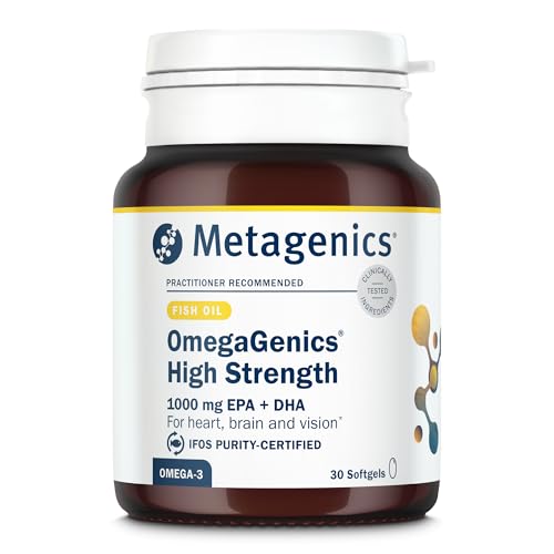 Metagenics OmegaGenics High Strength 1000mg Omega 3 Fish Oil - 30 Capsules Supplement - Damaged Box - BBE 12/2028
