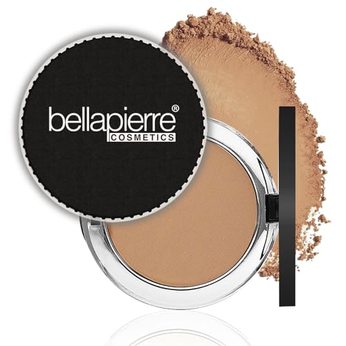 Bellapierre Compact Mineral Foundation SPF 15 - Pressed Powder Makeup Base - Nutmeg 0.35 oz - Talc-Free - New