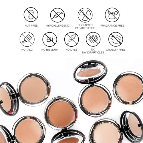 Bellapierre Compact Mineral Foundation SPF 15 - Pressed Powder Makeup Base - Nutmeg 0.35 oz - Talc-Free - New