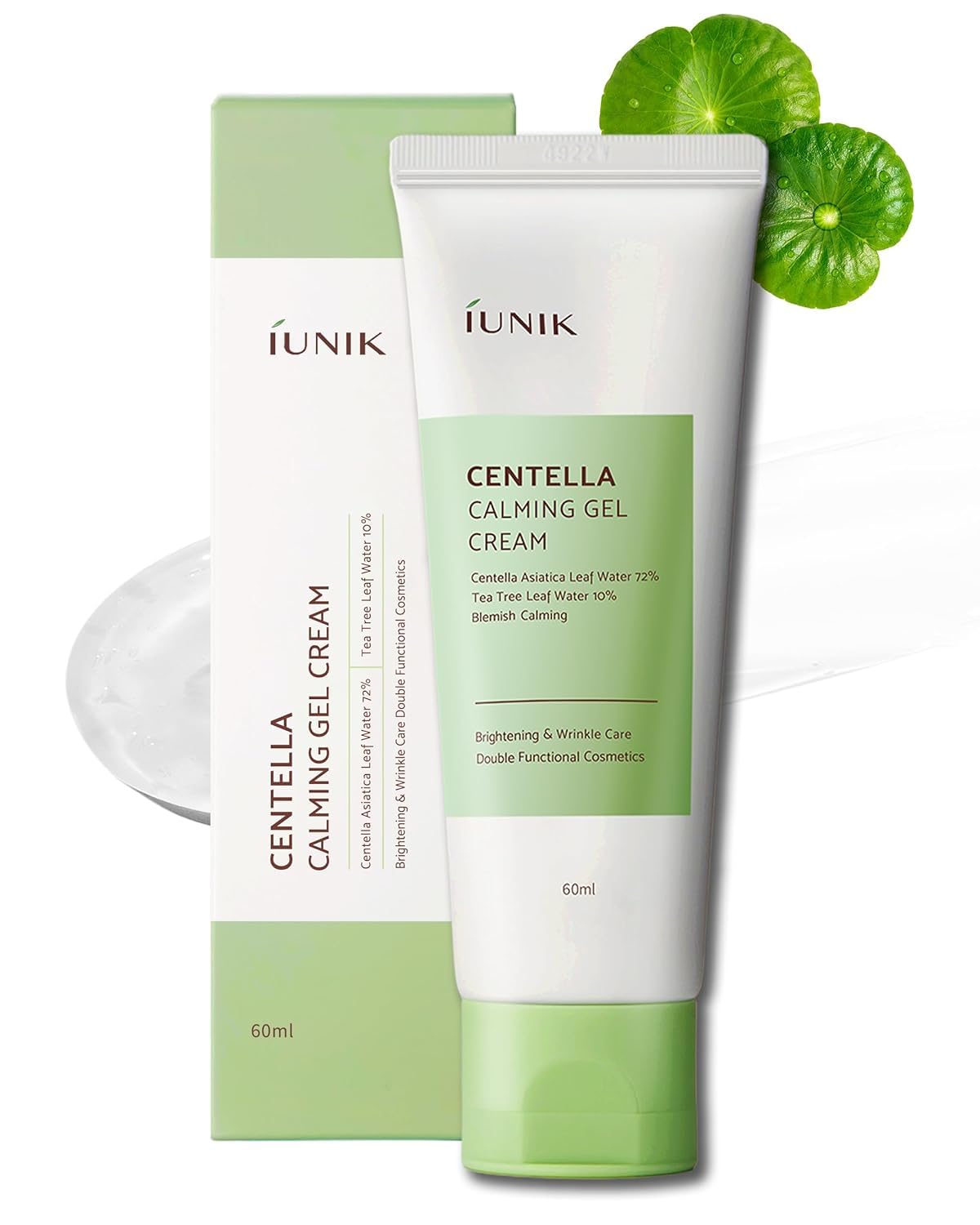 iUNIK Centella Calming Gel Cream - 60ml - Soothing Face Moisturiser Skincare - New - BBE 12/2027