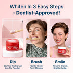 MySweetSmile 3-in-1 Teeth Whitening Powder - 6 Month Supply - Strawberry Flavour Dental Oral Care - New