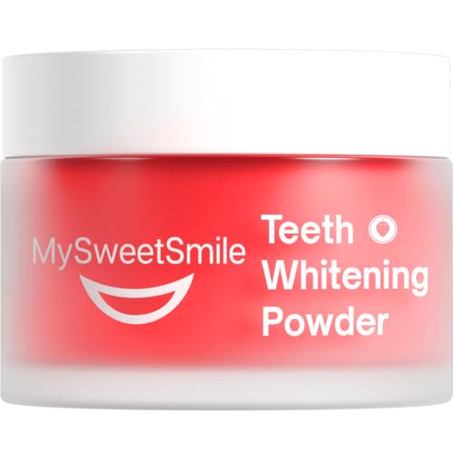 MySweetSmile 3-in-1 Teeth Whitening Powder - 6 Month Supply - Strawberry Flavour Dental Oral Care - New