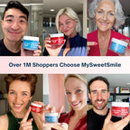MySweetSmile 3-in-1 Teeth Whitening Powder - 6 Month Supply - Strawberry Flavour Dental Oral Care - New