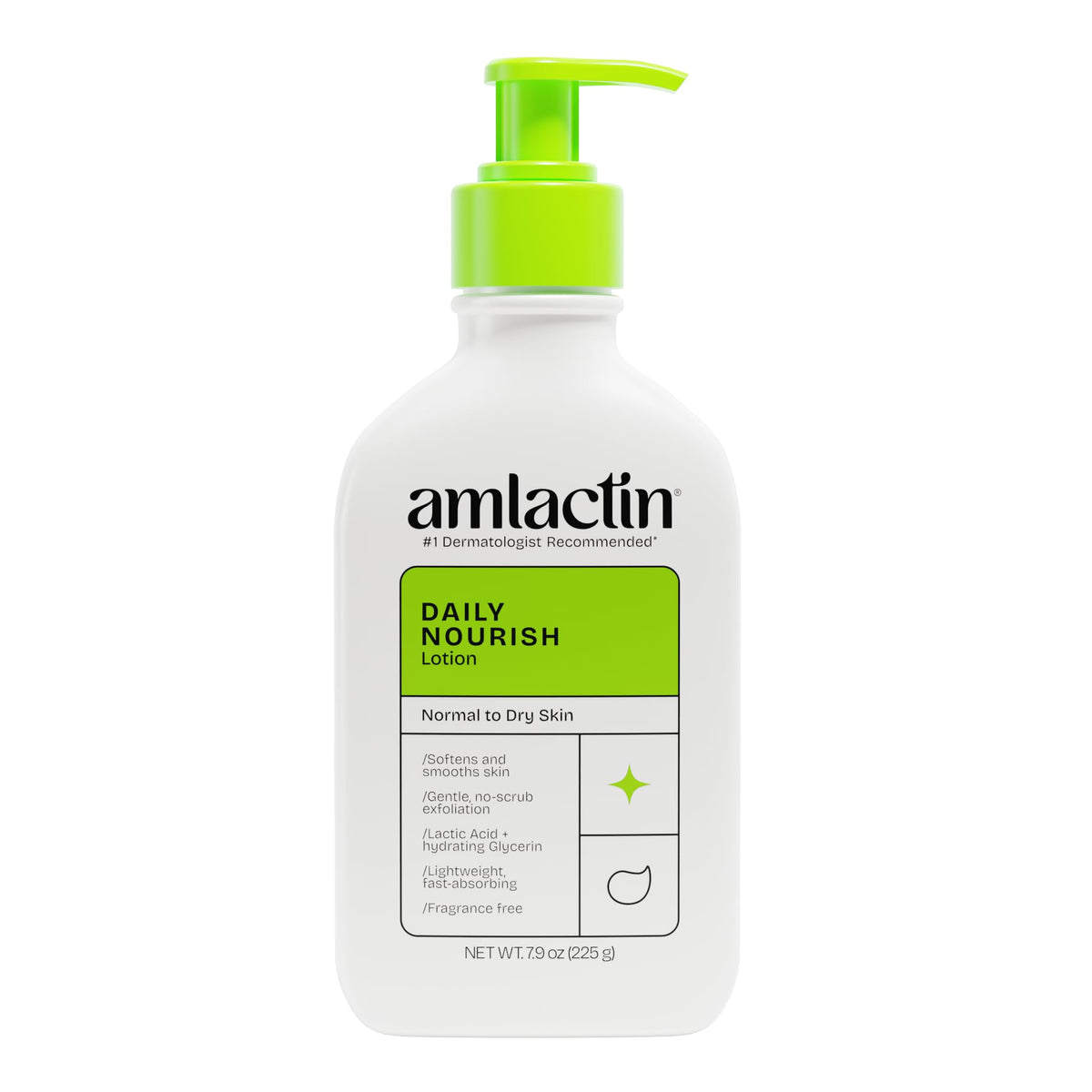AmLactin Daily Moisturizing Body Lotion - Alpha-Hydroxy Therapy, Exfoliates, Smooths Dry Skin - Paraben-Free 7.9 oz - Damaged Box