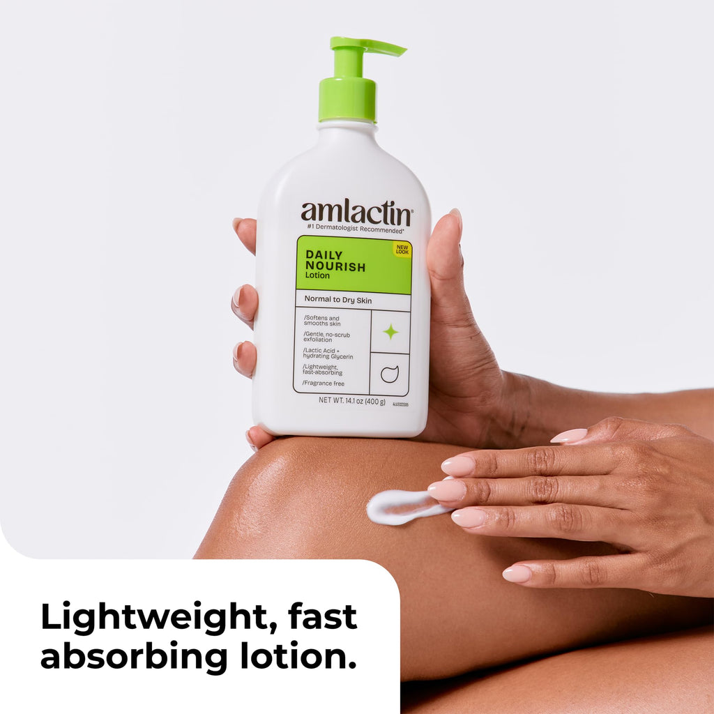 AmLactin Daily Moisturizing Body Lotion - Alpha-Hydroxy Therapy, Exfoliates, Smooths Dry Skin - Paraben-Free 7.9 oz - Damaged Box