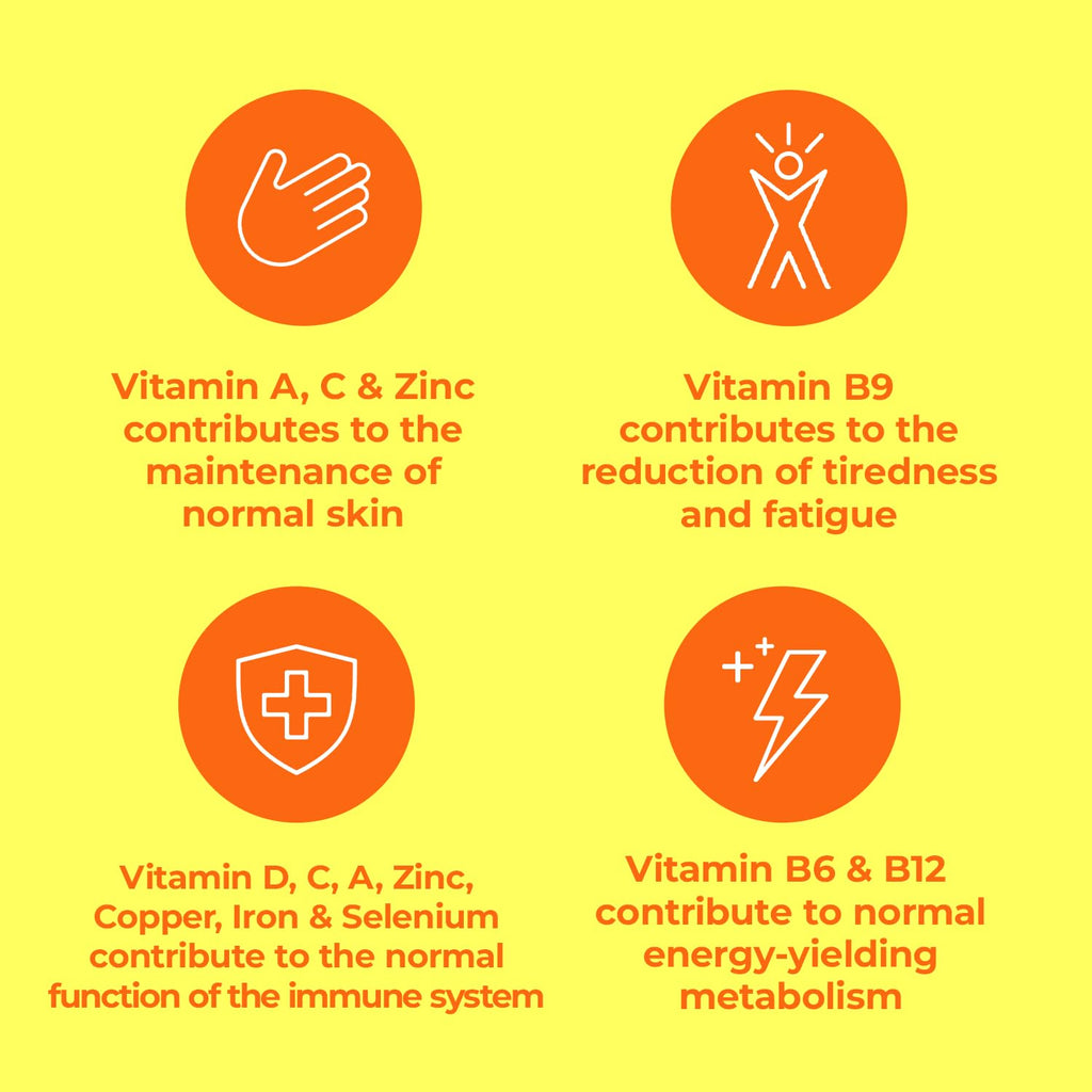 Berocca Immuno Effervescent Tablets - 30 Count - 11 Vitamins & Minerals - Immune Support Supplement - Damaged Box - BBE 07/2027