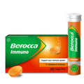 Berocca Immuno Effervescent Tablets - 30 Count - 11 Vitamins & Minerals - Immune Support Supplement - Damaged Box - BBE 12/2027