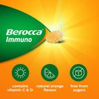 Berocca Immuno Effervescent Tablets - 30 Count - 11 Vitamins & Minerals - Immune Support Supplement - Damaged Box - BBE 12/2027