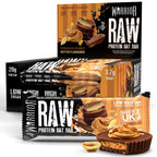Warrior RAW Protein Bars - 12 x 75g High Protein Oat Chocolate Peanut Flapjack Snack Bar - New - BBE 09/2027