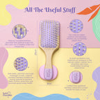 Love Cocobo Bamboo Hair Brush - Plastic Free Eco Detangling Paddle Brush for Wet & Dry Hair - Wavy Curly Straight Locks - Damaged Box