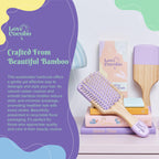 Love Cocobo Bamboo Hair Brush - Plastic Free Eco Detangling Paddle Brush for Wet & Dry Hair - Wavy Curly Straight Locks - Damaged Box