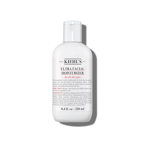 Kiehl's Ultra Facial Moisturiser - Squalane Glycerin Hydrating Face Cream Lotion 250ml Dry Skin - New