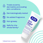E45 Itch Relief Cream 100g - Anti-Itch Eczema Dermatitis Skin Irritation Relief - Non-Greasy Formula - New - BBE 12/2027