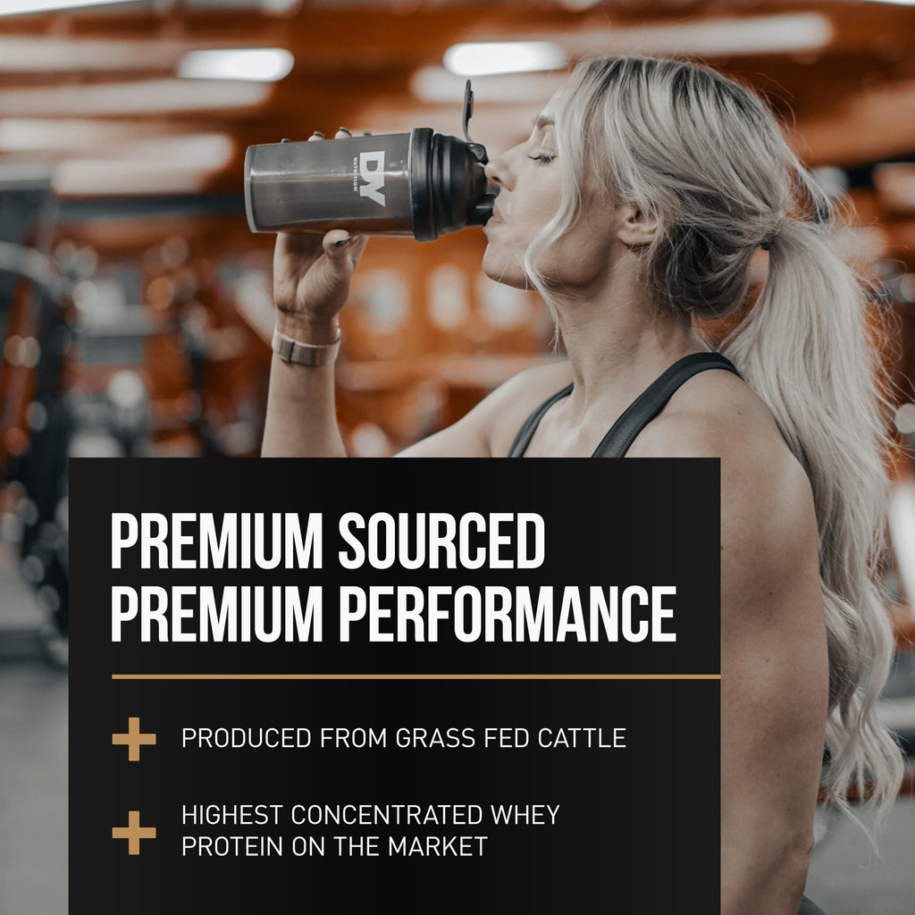 DY Nutrition Shadowhey Whey Protein Concentrate Powder 2kg Chocolate - 23g Protein, 66 Servings, Grass-Fed BCAA Formula - New - BBE 04/2029