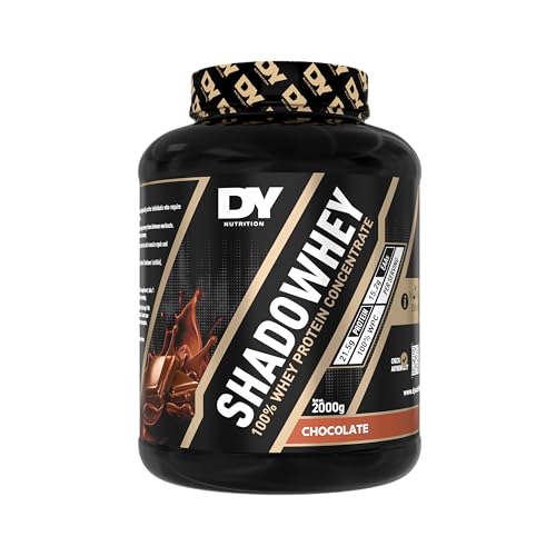 DY Nutrition Shadowhey Whey Protein Concentrate Powder 2kg Chocolate - 23g Protein, 66 Servings, Grass-Fed BCAA Formula - New - BBE 04/2029