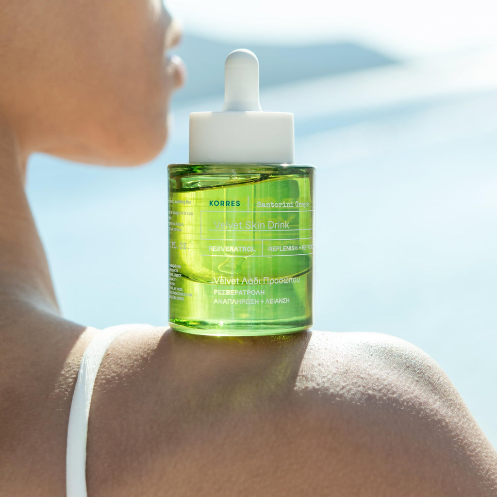 Korres Santorini Grape Velvet Skin Drink - Even Skin Tone, Radiant Skin Serum 30ml - Damaged Box