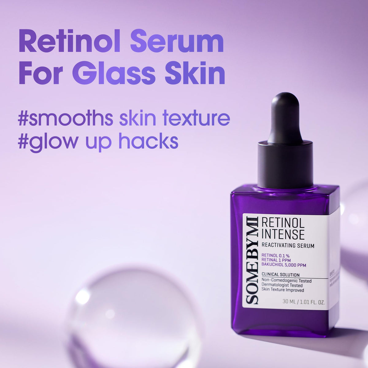 SOME BY MI Retinol Intense Reactivating Serum 30ml - Bakuchiol Niacinamide Anti-Aging Pore Minimizer Vegan Korean Skincare Hyaluronic Acid - Damaged Box - BBE 03/2028