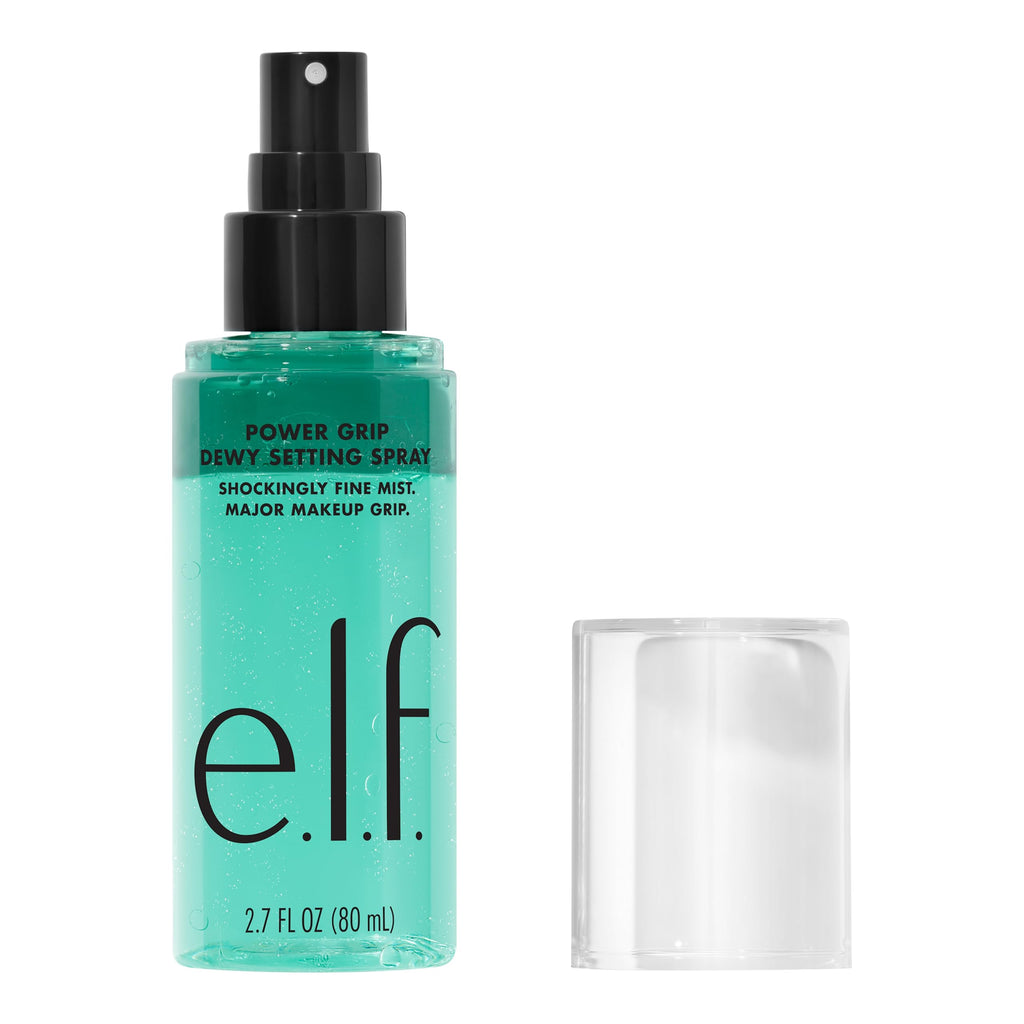 e.l.f. Power Grip Dewy Setting Spray - Long-Lasting Makeup Fixer - Hydrating Gripping Finish - 80ml Vegan Cruelty-Free - Damaged Box