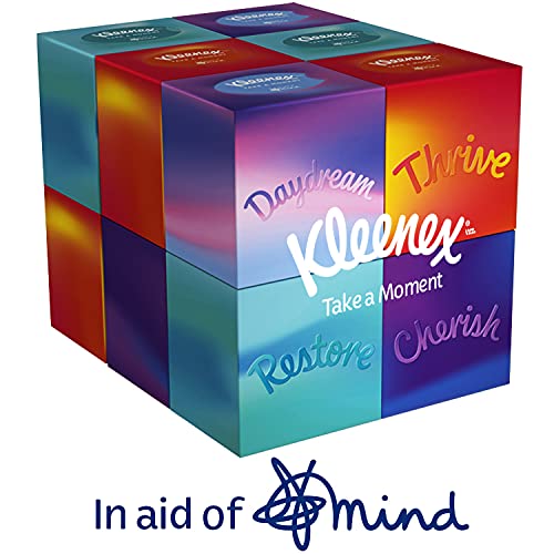 Kleenex Take a Moment Tissues - 12 Cube Boxes Multipack Facial Tissues Bulk Pack - Damaged Box