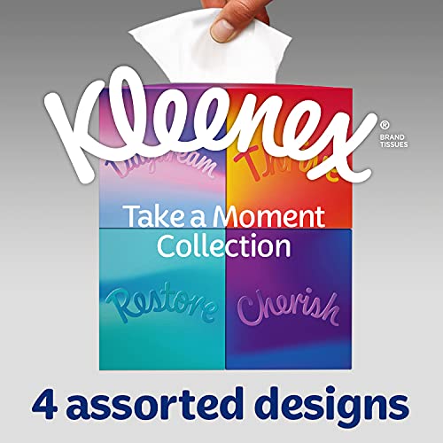 Kleenex Take a Moment Tissues - 12 Cube Boxes Multipack Facial Tissues Bulk Pack - Damaged Box