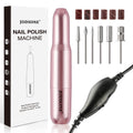 JODSONE DF102 USB Nail Drill Machine - 14000RPM Electric E-File for Acrylic Gel Nails - Pink Portable Manicure Pedicure Set - Damaged Box