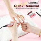 JODSONE DF102 USB Nail Drill Machine - 14000RPM Electric E-File for Acrylic Gel Nails - Pink Portable Manicure Pedicure Set - Damaged Box