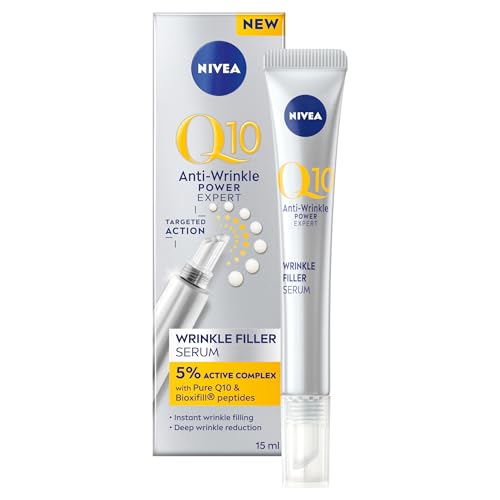 NIVEA Q10 Anti-Wrinkle Power Expert Wrinkle Filler Face Serum - 15ml - Q10 Hyaluronic Acid Anti-Ageing Skin Care - Damaged Box