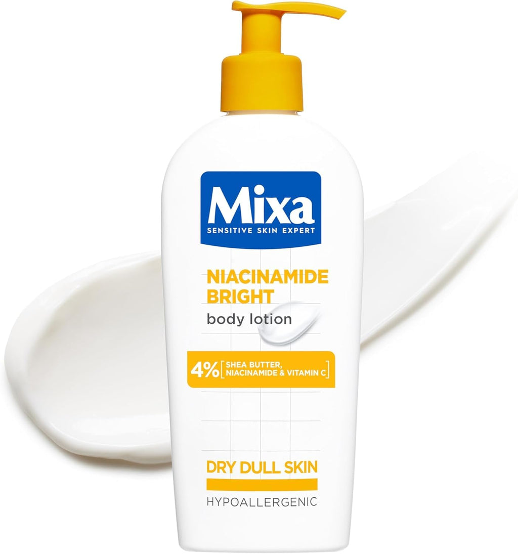 Mixa Body Lotion Niacinamide Brightening Dry Dull Skin Radiance Moisturiser 400ml - New