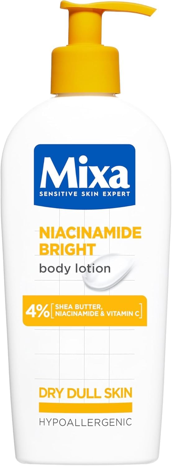 Mixa Body Lotion Niacinamide Brightening Dry Dull Skin Radiance Moisturiser 400ml - New