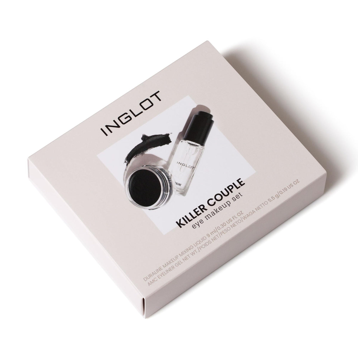 INGLOT Killer Couple Eye Makeup Set - Mascara Black 13.10g - Cosmetic Beauty Gift - Damaged Box