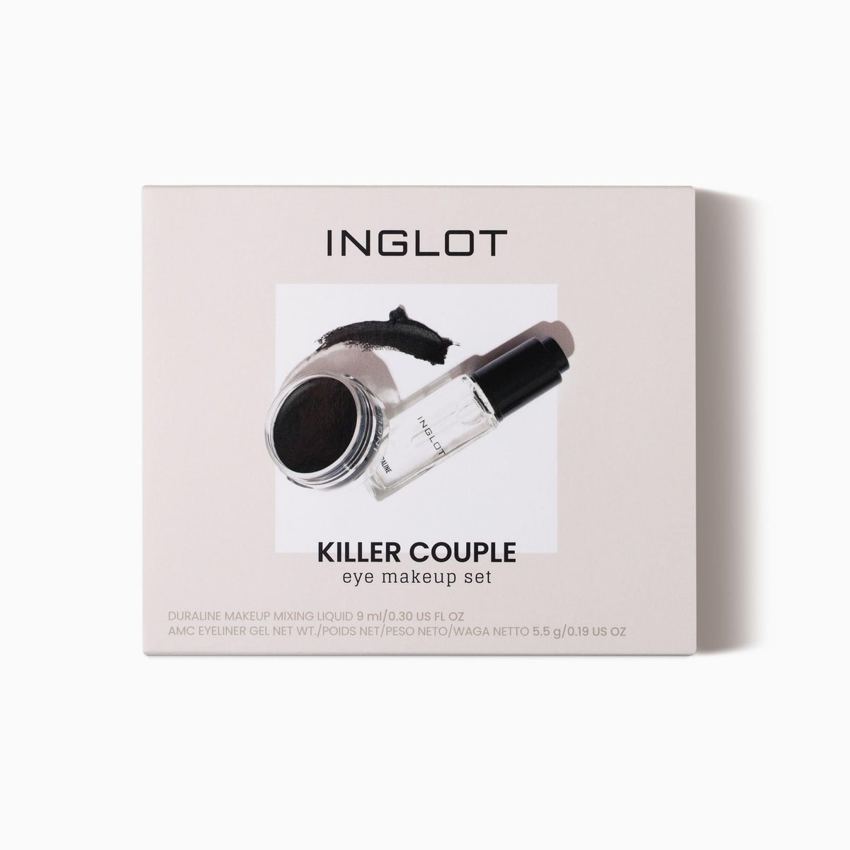 INGLOT Killer Couple Eye Makeup Set - Mascara Black 13.10g - Cosmetic Beauty Gift - Damaged Box
