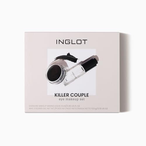 INGLOT Killer Couple Eye Makeup Set - Mascara Black 13.10g - Cosmetic Beauty Gift - Damaged Box