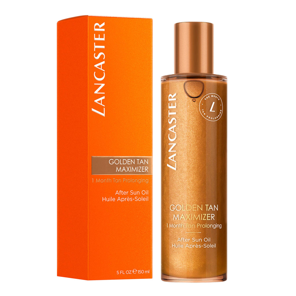 Lancaster Golden Tan Maximizer After Sun Oil 150ml - Tan Prolonging Accelerator - Soothing & Cooling Body Aftersun Lotion - Damaged Box