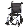 Drive Medical TraveLite Lightweight Travel Wheelchair - Folding Compact Aluminium Transit Transport Chair with Carry Bag - Like New