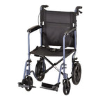 Drive Medical TraveLite Lightweight Travel Wheelchair - Folding Compact Aluminium Transit Transport Chair with Carry Bag - Like New
