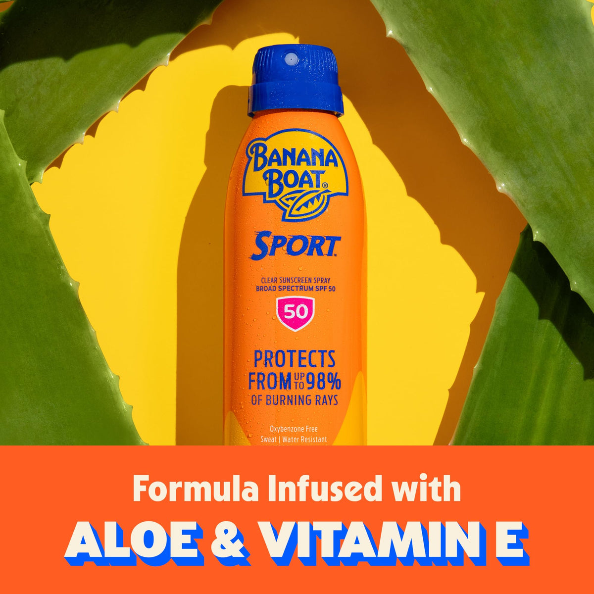 Banana Boat Ultramist Clear Defense Sun Protection Spray SPF 50 - 6 oz Sunscreen Mist UVA UVB - Damaged Box