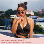 Electric Facial Hair Remover for Women - Painless Face Shaver Peach Fuzz Lips - Rose Gold Portable Hair Removal Device with Light - Damaged Box