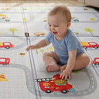 Reversible Baby Toddler Play Mat - Alphabet Roads, Extra Thick 1.3cm Foam, Waterproof, 200x150cm Antislip - Like New
